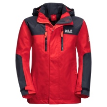 Jack Wolfskin Winter Jacket Jasper (wind and waterproof) red Kids